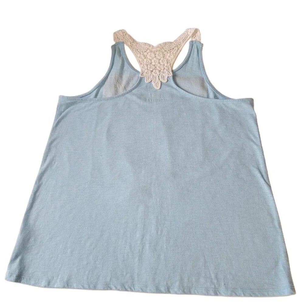 Justice Girls Unicorn Graphic Racerback Tee Blue Size L 14-16